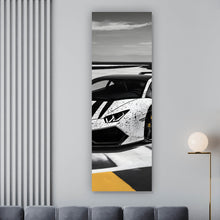 Lade das Bild in den Galerie-Viewer, Poster Luxus Sportwagen auf der Rennbahn Panorama Hoch
