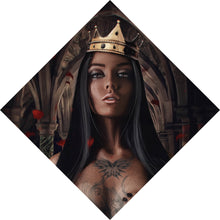 Lade das Bild in den Galerie-Viewer, Poster Majestätische Königin in gotischer Umgebung Raute
