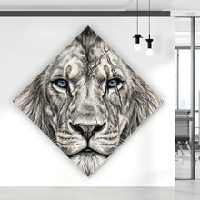 Lade das Bild in den Galerie-Viewer, Poster Majestätischer Löwe Stay Hungry Raute
