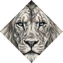 Lade das Bild in den Galerie-Viewer, Aluminiumbild Majestätischer Löwe Stay Hungry Raute

