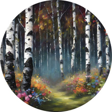 Lade das Bild in den Galerie-Viewer, Aluminiumbild Malerischer Wald Abstrakt Kreis
