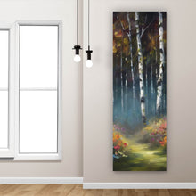 Lade das Bild in den Galerie-Viewer, Aluminiumbild gebürstet Malerischer Wald Abstrakt Panorama Hoch
