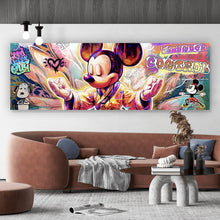 Lade das Bild in den Galerie-Viewer, Poster Micki in einer meditativen Pose Pop Art Panorama
