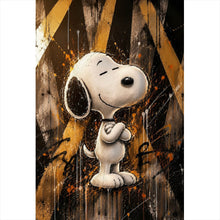 Lade das Bild in den Galerie-Viewer, Leinwandbild Modern Art Cartoon Hund im Street Art Stil Hochformat
