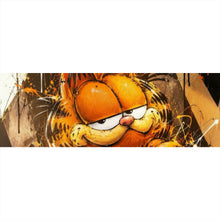 Lade das Bild in den Galerie-Viewer, Leinwandbild Modern Art Cartoon Katze im Street Art Stil Panorama
