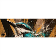 Lade das Bild in den Galerie-Viewer, Aluminiumbild Modern Art Vogel im Street Art Stil Panorama
