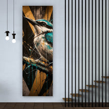 Lade das Bild in den Galerie-Viewer, Acrylglasbild Modern Art Vogel im Street Art Stil Panorama Hoch

