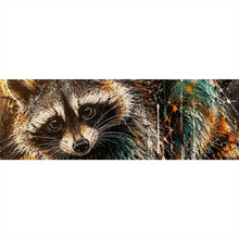 Lade das Bild in den Galerie-Viewer, Poster Modern Art Waschbär im Street Art Stil Panorama
