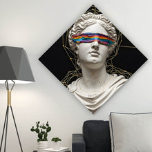 Lade das Bild in den Galerie-Viewer, Spannrahmenbild Moderne Skulptur mit abstraktem Touch Raute
