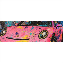 Lade das Bild in den Galerie-Viewer, Aluminiumbild Moderner Sportwagen Graffiti Panorama
