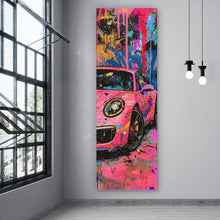 Lade das Bild in den Galerie-Viewer, Leinwandbild Moderner Sportwagen Graffiti Panorama Hoch
