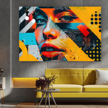 Lade das Bild in den Galerie-Viewer, Poster Modernes abstraktes Gesicht einer Frau Querformat
