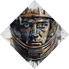 Lade das Bild in den Galerie-Viewer, Poster Modernes abstraktes Porträt im Helm Raute
