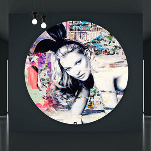Aluminiumbild gebürstet Modernes Amanda Pop Art Kreis