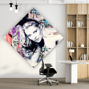 Leinwandbild Modernes Amanda Pop Art Raute