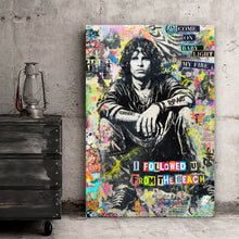 Lade das Bild in den Galerie-Viewer, Leinwandbild Modernes Musik Pop Art mit Schriftzug Hochformat
