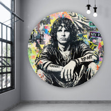 Lade das Bild in den Galerie-Viewer, Aluminiumbild Modernes Musik Pop Art mit Schriftzug Kreis
