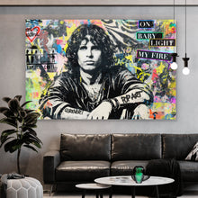 Lade das Bild in den Galerie-Viewer, Aluminiumbild gebürstet Modernes Musik Pop Art mit Schriftzug Querformat

