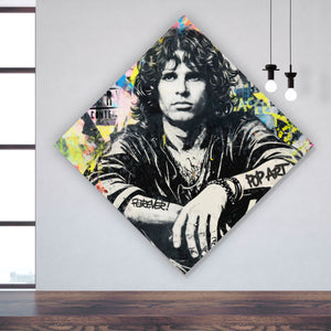 Aluminiumbild Modernes Musik Pop Art mit Schriftzug Raute