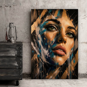 Acrylglasbild Modernes Porträt im Street Art Stil Hochformat