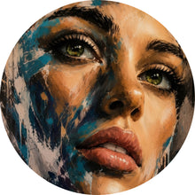 Lade das Bild in den Galerie-Viewer, Aluminiumbild Modernes Porträt im Street Art Stil Kreis
