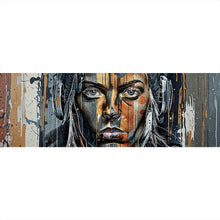 Lade das Bild in den Galerie-Viewer, Acrylglasbild Modernes Porträt mit Kopfhörern Panorama
