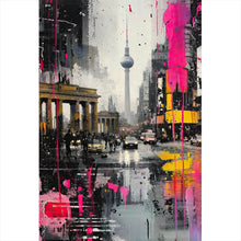 Lade das Bild in den Galerie-Viewer, Poster Modernes Stadtbild mit dynamischem Flair Hochformat
