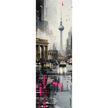 Lade das Bild in den Galerie-Viewer, Acrylglasbild Modernes Stadtbild mit dynamischem Flair Panorama Hoch
