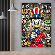 Lade das Bild in den Galerie-Viewer, Leinwandbild Money Makes Money Hochformat
