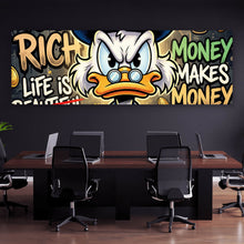Lade das Bild in den Galerie-Viewer, Leinwandbild Money Makes Money Panorama
