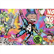 Lade das Bild in den Galerie-Viewer, Poster Bunte Monopoly Collage Pop Art Querformat
