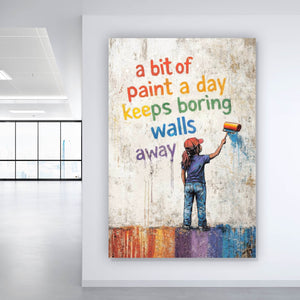 Aluminiumbild gebürstet Motivierendes Pop Art Hochformat