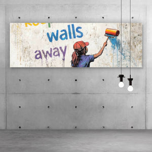 Aluminiumbild gebürstet Motivierendes Pop Art Panorama