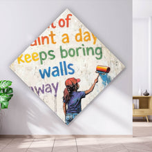 Lade das Bild in den Galerie-Viewer, Leinwandbild Motivierendes Pop Art Raute
