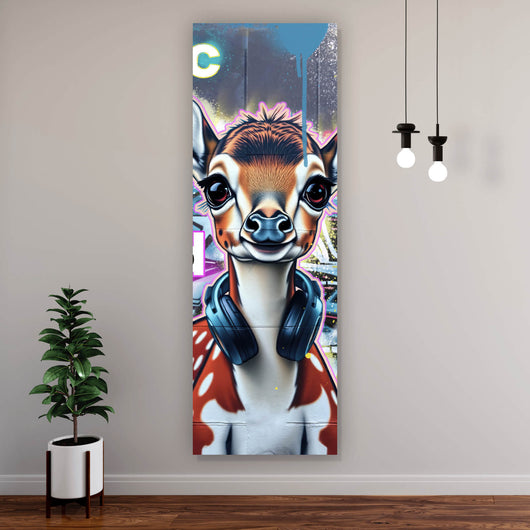 Acrylglasbild Musik on Bambi Street Art Panorama Hoch