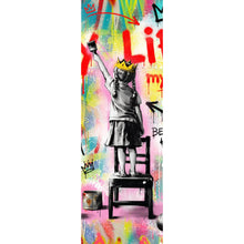 Lade das Bild in den Galerie-Viewer, Aluminiumbild gebürstet My Life my rules Pop Art Panorama Hoch
