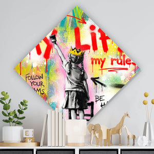 Poster My Life my rules Pop Art Raute