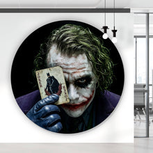 Lade das Bild in den Galerie-Viewer, Aluminiumbild Mysteriöses Joker Porträt Kreis

