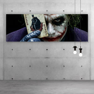 Leinwandbild Mysteriöses Joker Porträt Panorama