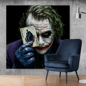 Aluminiumbild Mysteriöses Joker Porträt Quadrat