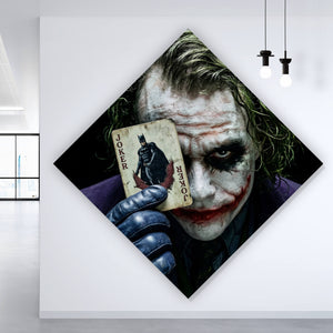Spannrahmenbild Mysteriöses Joker Porträt Raute