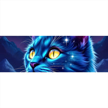 Lade das Bild in den Galerie-Viewer, Poster Mystische Katze unter leuchtendem Mond Panorama
