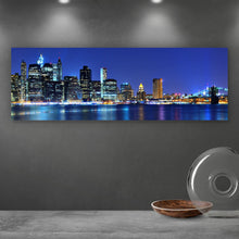 Lade das Bild in den Galerie-Viewer, Aluminiumbild gebürstet New York Skyline Panorama
