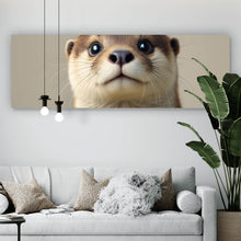 Lade das Bild in den Galerie-Viewer, Spannrahmenbild Niedlicher Otter mit Toilettenpapier Panorama
