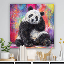 Lade das Bild in den Galerie-Viewer, Acrylglasbild Niedlicher Panda Graffiti Quadrat
