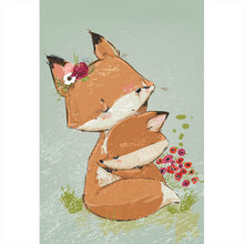 Lade das Bild in den Galerie-Viewer, Leinwandbild Niedliches Fuchsdesign Hochformat
