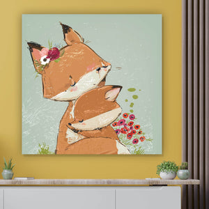 Poster Niedliches Fuchsdesign Quadrat