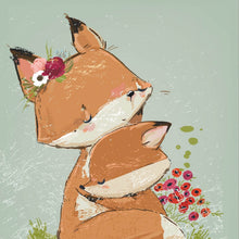 Lade das Bild in den Galerie-Viewer, Spannrahmenbild Niedliches Fuchsdesign Quadrat
