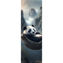 Lade das Bild in den Galerie-Viewer, Poster Panda mit Hängematte in mystischer Umgebung Panorama Hoch
