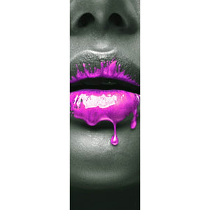 Poster Pinke Lippen Panorama Hoch